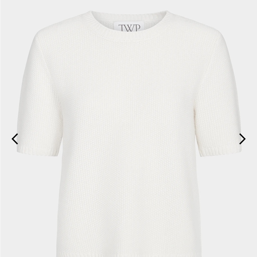 TWP Seed Stitch Audrey 100% Cashmere Pullover Ivory Sweater Sz M NWOT $595
